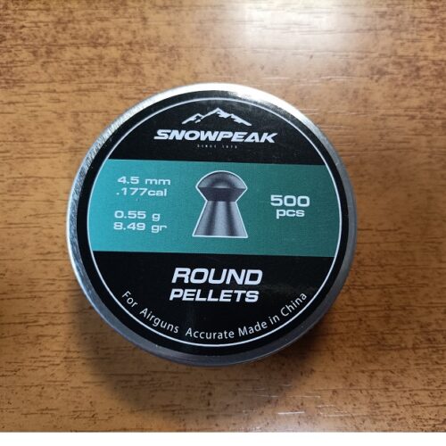 Śrut do wiatrówki Snowpeak Round 4,5 mm 8,49 grain – 500szt.