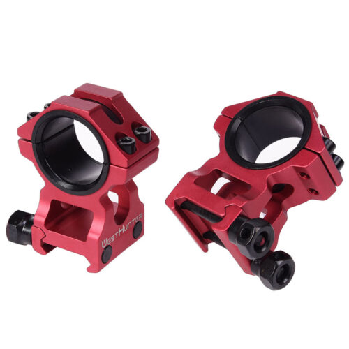 Montaż WestHunter – szyna 22mm , średni 14mm.  , tubus 25-30mm – red