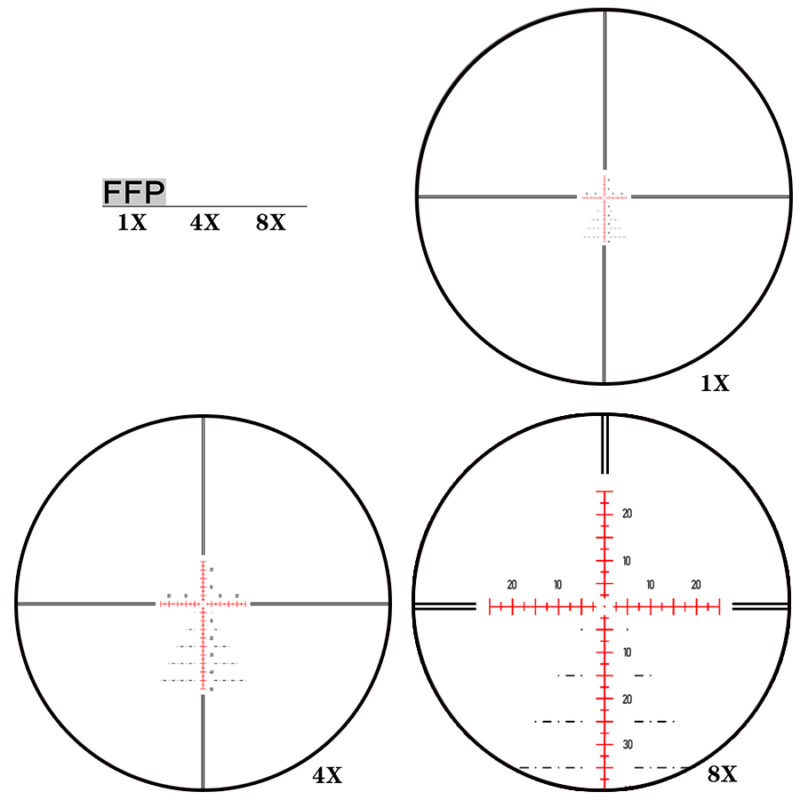 Luneta celownicza DiscoveryOpt ED-AR 1-8x24 SFIR FFP + Montaż - obrazek 3