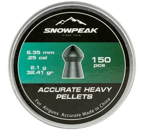 Śrut Snowpeak Accurate Heavy 6.35mm. – 2,1g. – 150szt.