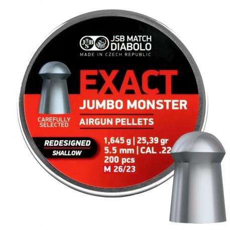 Śrut JSB Exact Jumbo Monster Redesigned SHALLOW 5,52mm 200szt