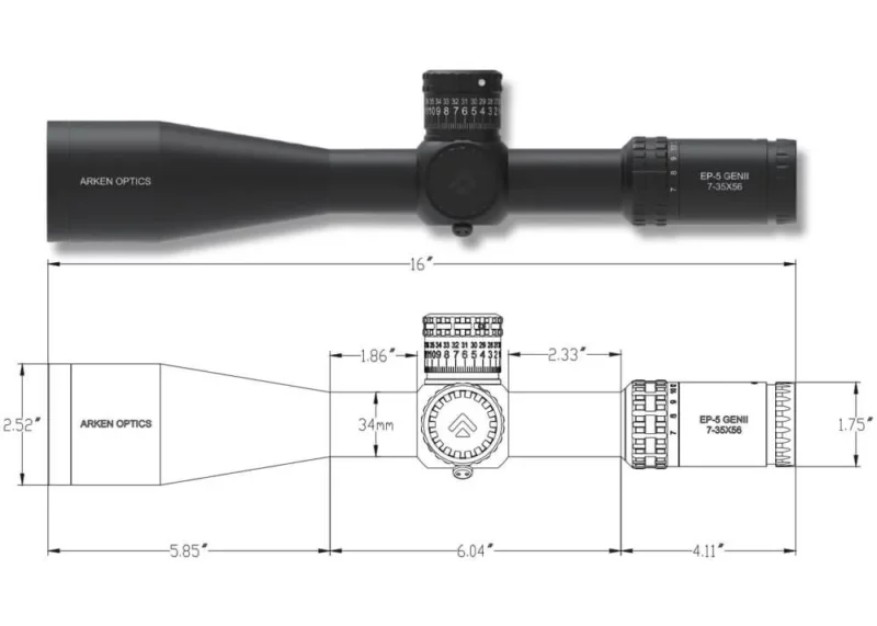 Luneta celownicza Arken EP-5 Gen2  7-35x56 VPR MIL - obrazek 4