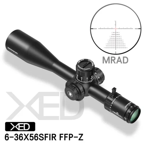 Luneta celownicza DiscoveryOpt XED 6-36X56SFIR FFP – Mrad – ZERO STOP + Montaż