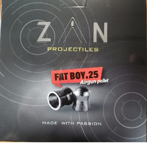 Śrut do wiatrówki ZAN Fat Boy .25 / 6,35mm.  31.5 grain  2.04g.