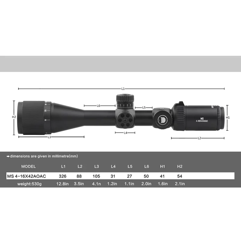 Luneta celownicza DiscoveryOpt MS 4-16x42AOAC + Montaż - obrazek 9
