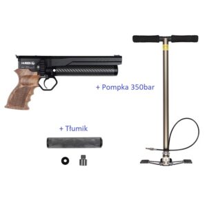 Wiatrówka PCP semi-auto Huben GK1 V3R  + tłumik + pompka Huben HB35
