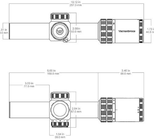 Luneta celownicza Vector Optics Grizzly 1-6x24i HD + montaż