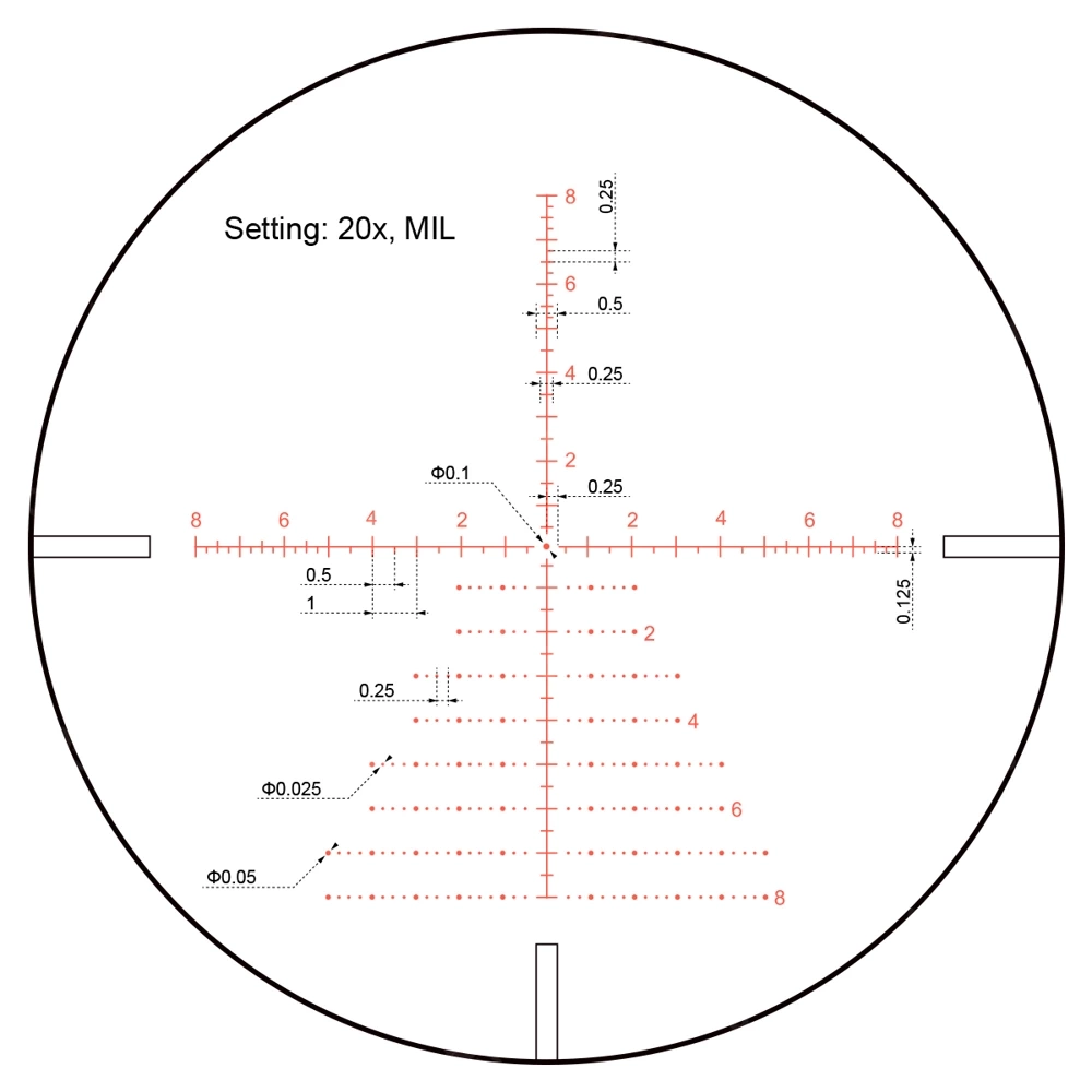 Luneta celownicza Vector Optics Continental x8 4-32 SFP ED Zero Stop - 56 mm-T51+ montaż - obrazek 15