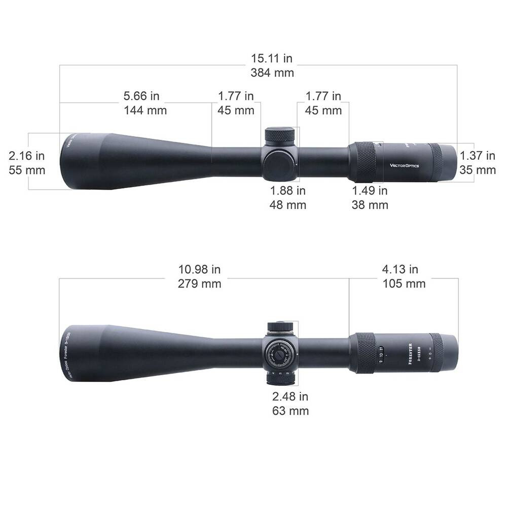 Luneta celownicza Vector Optics Forester 3-15x50 SFP + montaż - obrazek 4