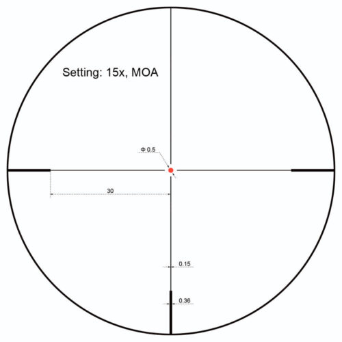 Luneta celownicza Vector Optics Forester 3-15×50 SFP + montaż