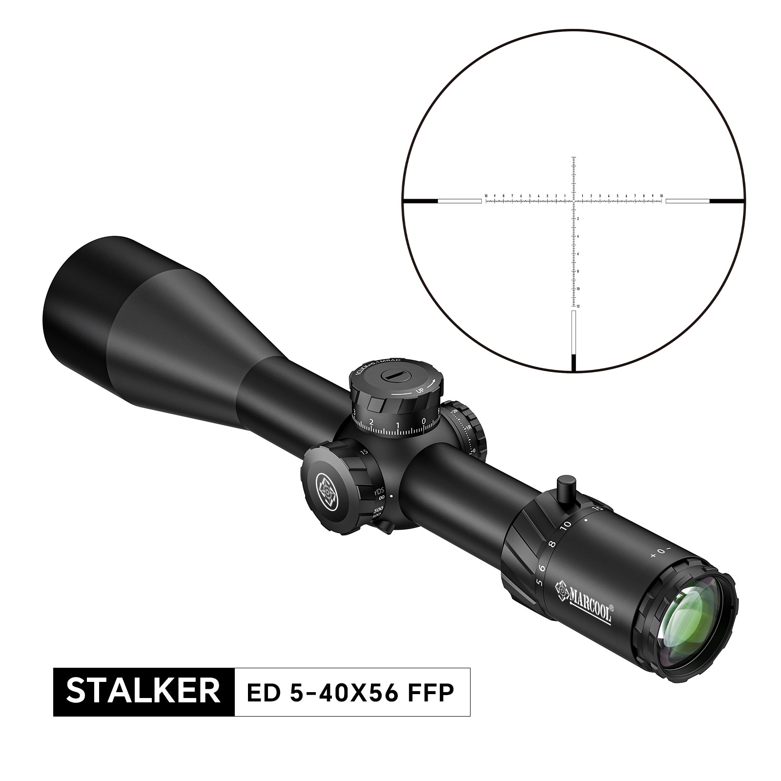 Luneta celownicza Marcool Stalker ED 5-40×56 FFP IR + montaż 34mm