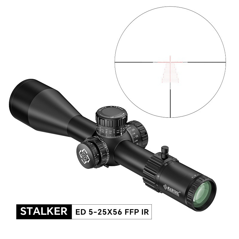 Luneta celownicza Marcool Stalker ED 5-25×56 FFP IR + montaż 34mm