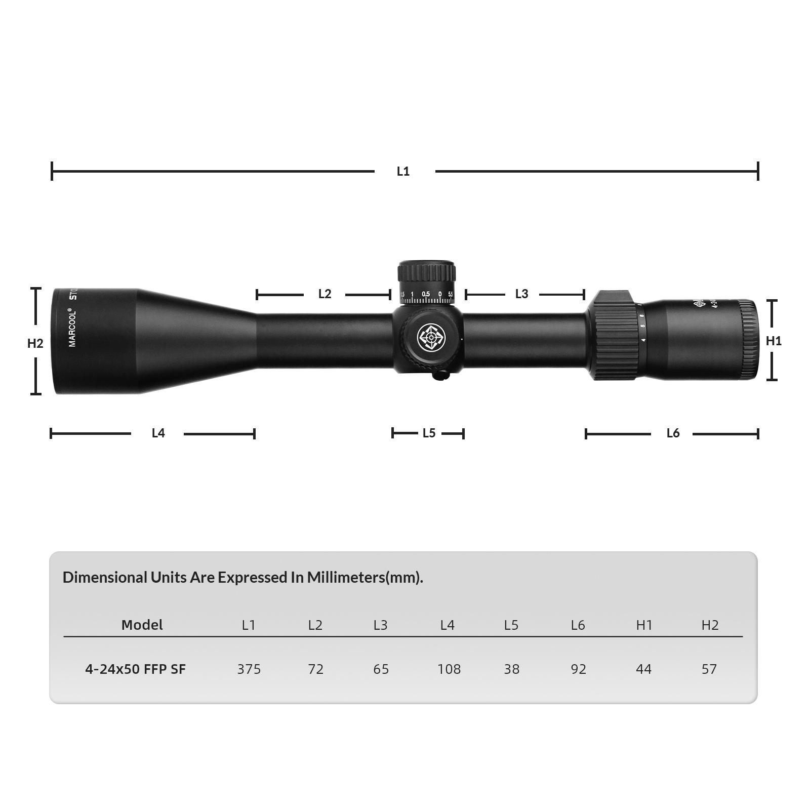 Luneta celownicza Marcool STALKER 4-24×50 FFP + montaż 30mm - obrazek 3