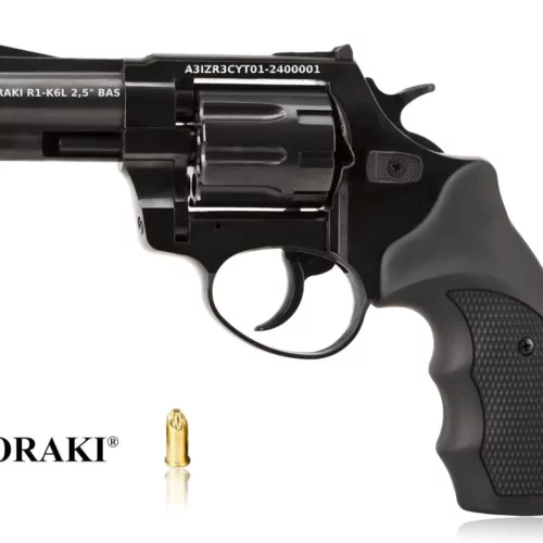 Rewolwer hukowy alarmowo sygnałowy ZORAKI R1-K6L BAS lufa 2,5″ kal. .22 Long czarny