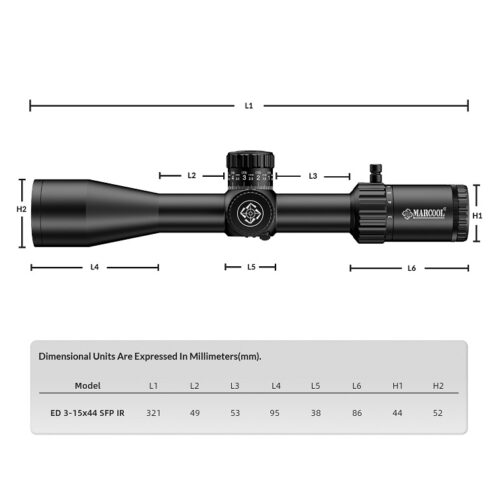 Luneta celownicza Marcool Optics STALKER ED 3-15×44 SFP IR Zero Stop +montaż 30mm