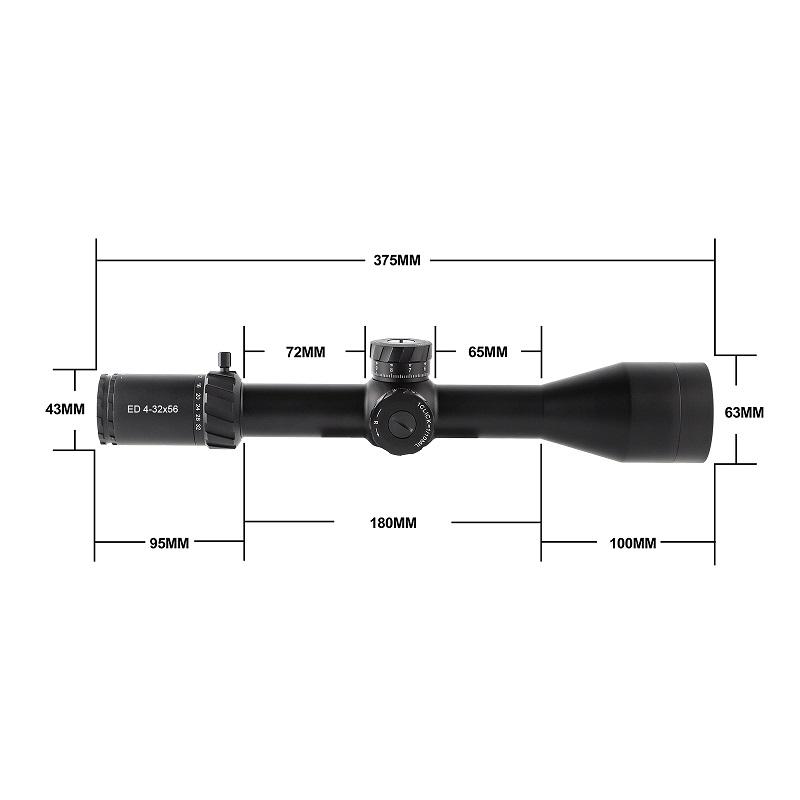 Luneta celownicza Marcool Stalker ED 4-32×56 FFP IR Zero stop + montaż 34mm - obrazek 4