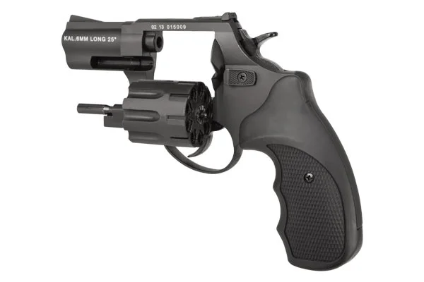 Rewolwer hukowy alarmowo sygnałowy ZORAKI R1-K6L BAS lufa 2,5" kal. .22 Long czarny - obrazek 3
