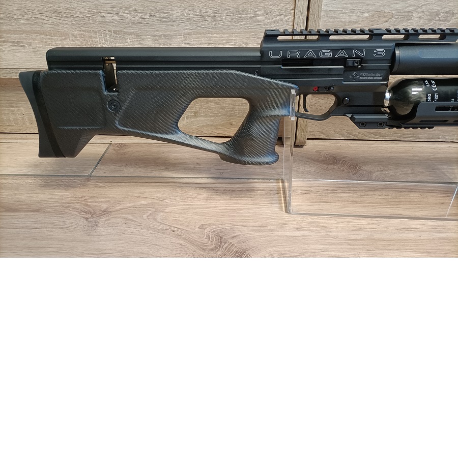 Wiatrówka PCP AIRGUN TECHNOLOGY URAGAN 3 - lufa 700mm. osada Carbon - obrazek 4