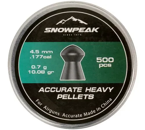 Śrut do wiatrówki Snowpeak Accurate Heavy 4,5 mm (.177) 10,08 grain – 500szt.