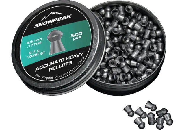 Śrut do wiatrówki Snowpeak Accurate Heavy 4,5 mm (.177) 10,08 grain - 500szt. - obrazek 2