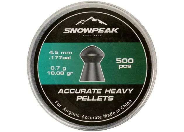 Śrut do wiatrówki Snowpeak Accurate Heavy 4,5 mm (.177) 10,08 grain - 500szt.