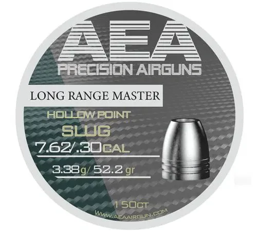 Śrut – slug do wiatrówek AEA Long Range Master HP 7,62 mm (.30) 52,2 grain – 150szt.