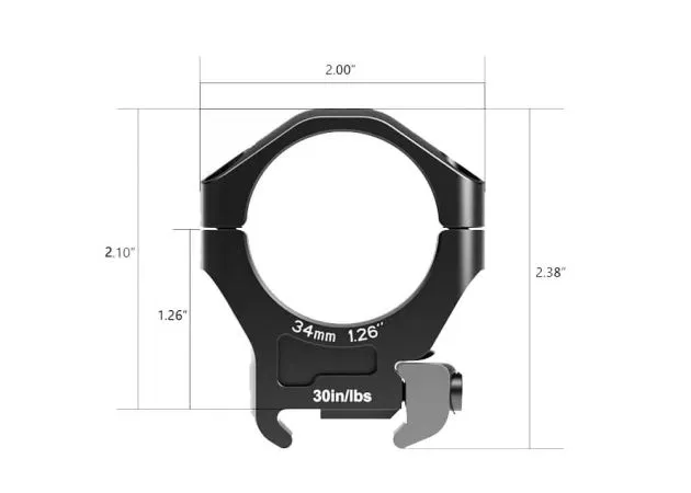 Montaż lunety Arken Halo 22mm / 34mm średni - obrazek 2